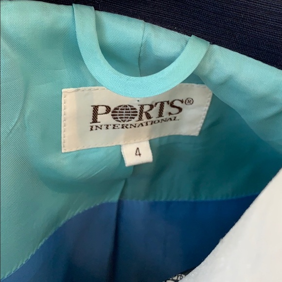 Ports 1961 Blue 100% Silk Top & Matching Jacket - Picture 5 of 5